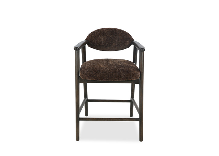 Chaise haute en tissu Coffee et bois marron...