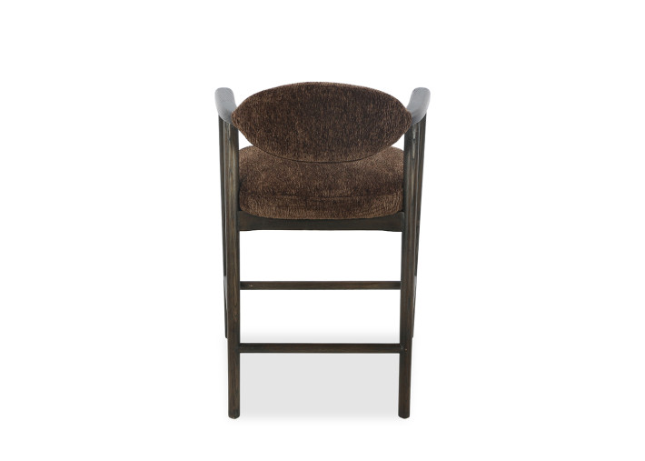 Chaise haute en tissu Coffee et bois marron...