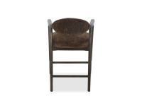 Chaise haute en tissu Coffee et bois marron Yvette – Maison Yak