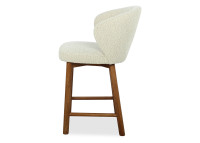 Chaise haute en tissu écru et bois naturel Antoinette – Maison Yak
