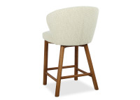 Chaise haute en tissu écru et bois naturel Antoinette – Maison Yak