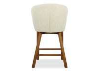 Chaise haute en tissu écru et bois naturel Antoinette – Maison Yak