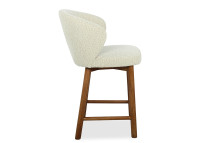 Chaise haute en tissu écru et bois naturel Antoinette – Maison Yak
