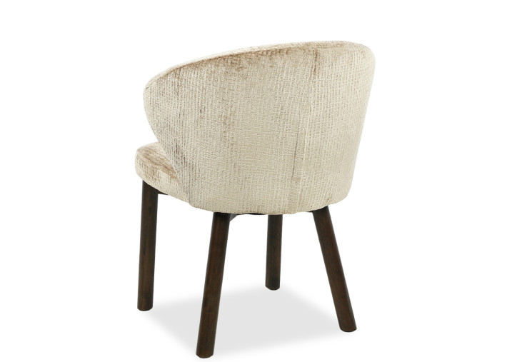 Chaise en tissu Latte et bois Coffee Antoinette...