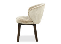 Chaise en tissu Latte et bois Coffee Antoinette – Maison Yak
