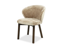 Chaise en tissu Latte et bois Coffee Antoinette – Maison Yak