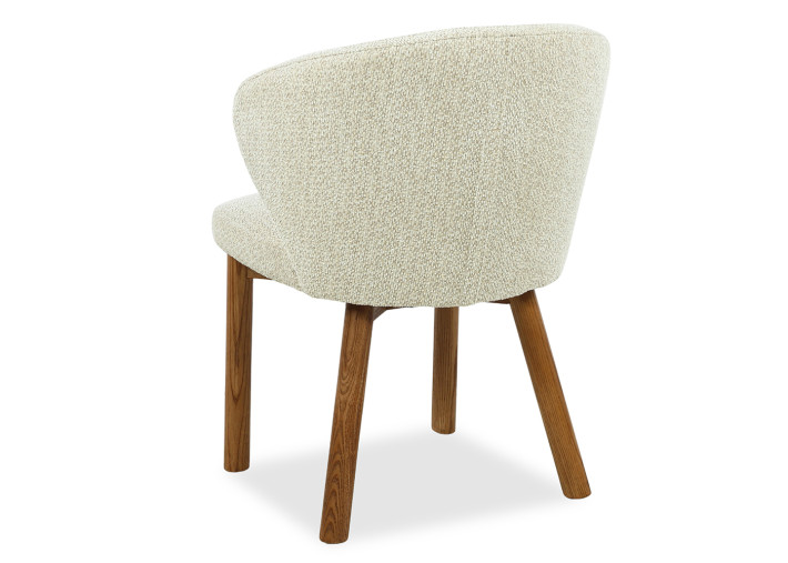 Chaise en tissu écru et bois naturel Antoinette...