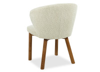Chaise en tissu écru et bois naturel Antoinette – Maison Yak