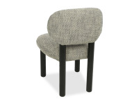 Chaise en tissu noir et beige et bois noir Claudette – Maison Yak