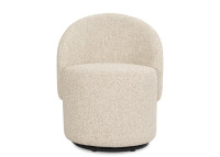 Fauteuil pivotant en tissu écru Marco – intérieur extérieur – Maison Yak