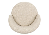 Fauteuil pivotant en tissu écru Marco – intérieur extérieur – Maison Yak