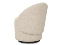 Fauteuil pivotant en tissu écru Marco – intérieur extérieur – Maison Yak