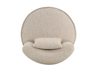 Fauteuil pivotant en tissu écru Diego – intérieur extérieur – Maison Yak