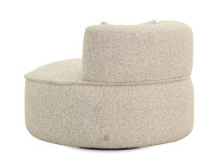 Fauteuil pivotant en tissu écru Diego – intérieur extérieur – Maison Yak