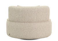 Fauteuil pivotant en tissu écru Diego – intérieur extérieur – Maison Yak