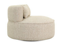 Fauteuil pivotant en tissu écru Diego – intérieur extérieur – Maison Yak