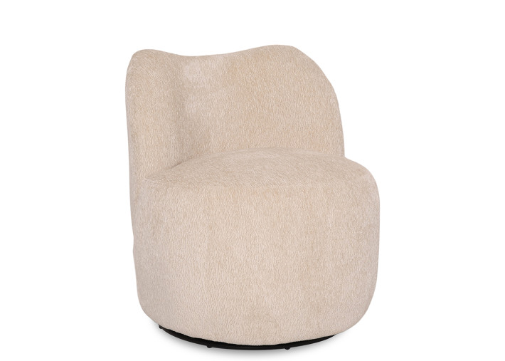 Fauteuil pivotant en tissu 4 coloris Martin –...