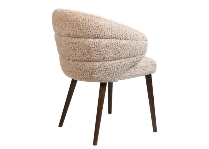 Chaise en tissu Earth avec accoudoirs Colette –...