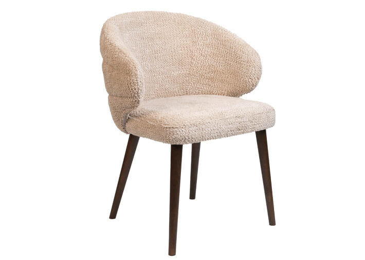 Chaise en tissu Earth avec accoudoirs Colette –...