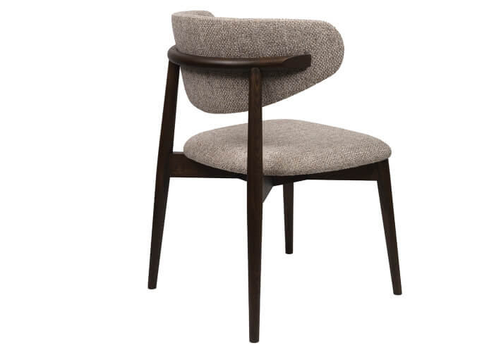 Chaise en tissu beige Earth et bois de hêtre...