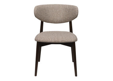 Chaise en tissu beige Earth et bois de hêtre Odette –... 2