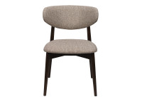 Chaise en tissu beige Earth et bois de hêtre Odette – Maison Yak