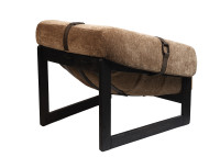 Fauteuil en tissu marron et bois de frêne Emile – Maison Yak