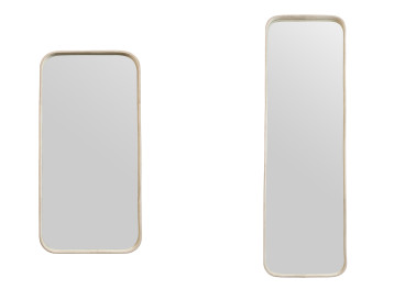 Miroir rectangulaire en daim beige Earth – Lake Maison Yak