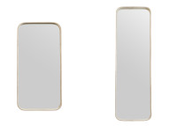 Miroir rectangulaire en daim beige Earth – Lake Maison Yak