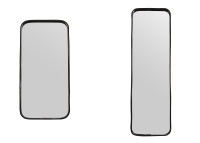 Miroir rectangulaire en peau de vache noire – Lake Maison Yak