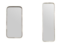 Miroir rectangulaire en peau de vache grise – Lake Maison Yak