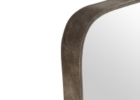 Miroir rectangulaire en peau de vache grise – Lake Maison Yak