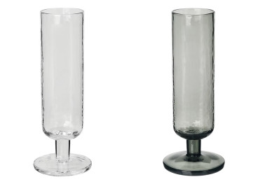 Flûtes à champagne Chiru transparentes ou fumées – Maison...