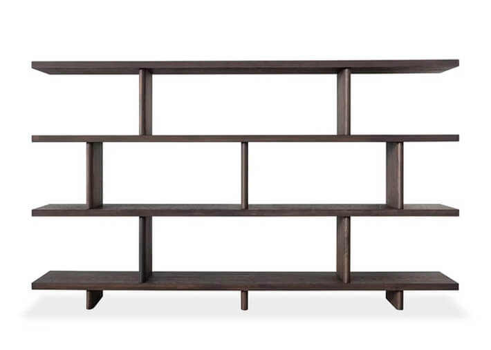 Bibliothèque en chêne teinté Coffee Book Case –...