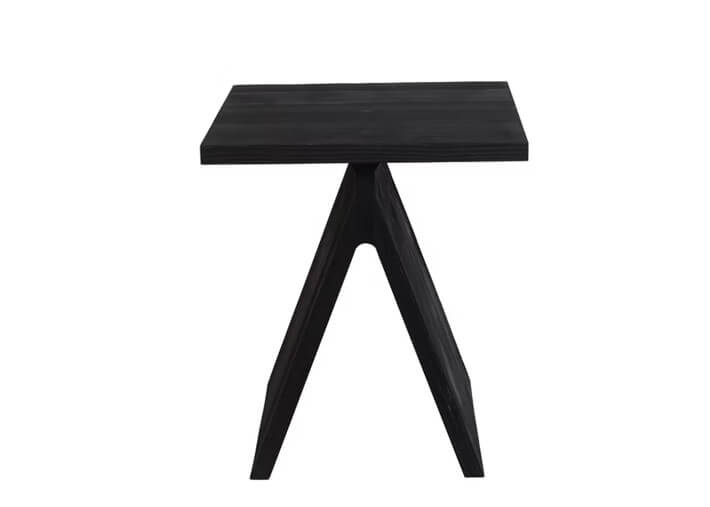 Table de chevet en pin massif noir Justin –...