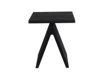 Table de chevet en pin massif noir Justin – Maison Yak