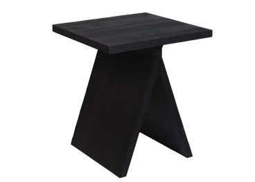 Table de chevet en pin massif noir Justin – Maison Yak