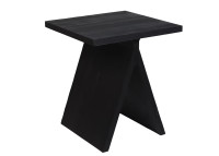Table de chevet en pin massif noir Justin – Maison Yak