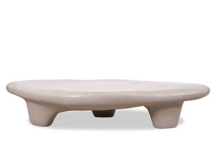 Table basse beige Earth en résine Margot – 2...