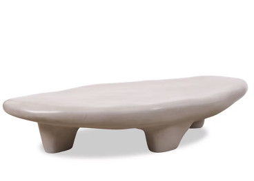 Table basse beige Earth en résine Margot – 2 tailles –...