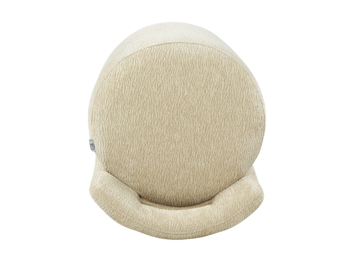 Pouf en tissu écru, marron ou Latte Jean –...