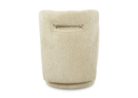 Pouf en tissu écru, marron ou Latte Jean – Maison Yak