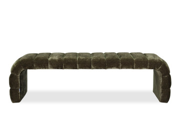 Banc en velours kaki ou datte Jules maison yak