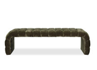 Banc en velours kaki ou datte Jules maison yak