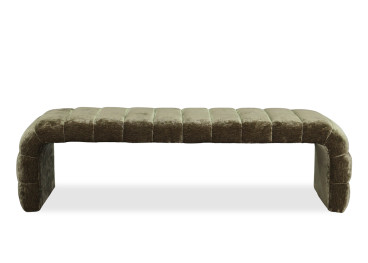 Banc en velours kaki ou datte Jules maison yak 2
