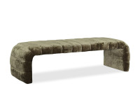 Banc en velours kaki ou datte Jules maison yak