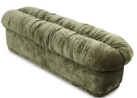 Banc coffre en velours kaki, Datte ou Latte Luis – Maison Yak