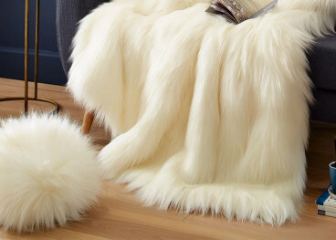 Coussin boule en fausse fourrure himalaya - snowball par... 2