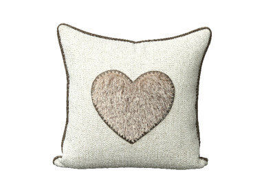 Coussin déco d’hiver motif cœur 3 coloris – Reska Catia Luca 2