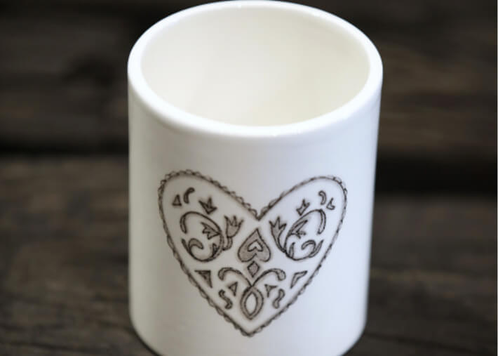 Set de 4 accessoires de salle de bain - Coeur...